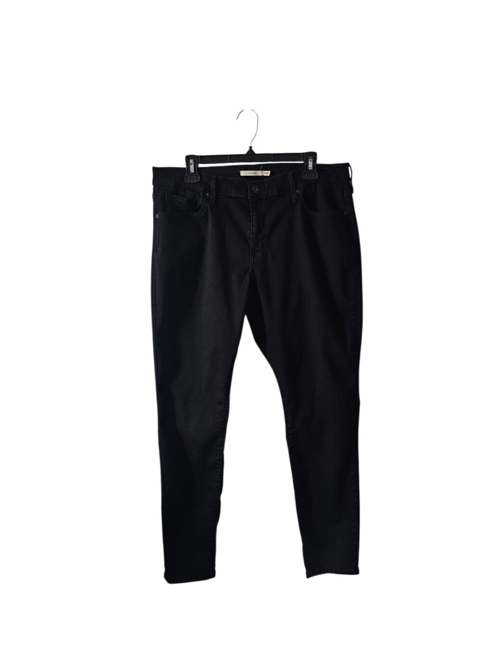 Levi's 711 Skinny Jeans Womens 14W Black Mid Rise Stretch Denim